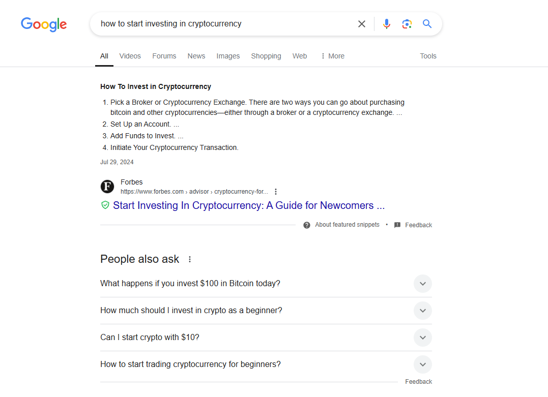 How to start investing in cryptocurrency Google search