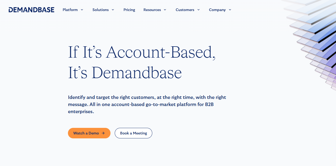 Demandbase homepage