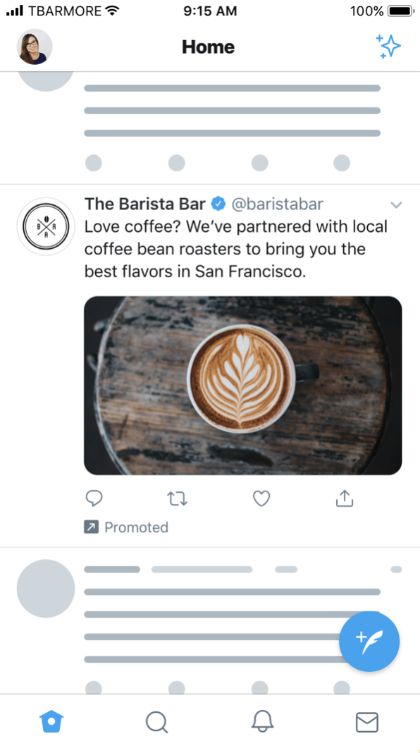 Example of a Twitter image ad